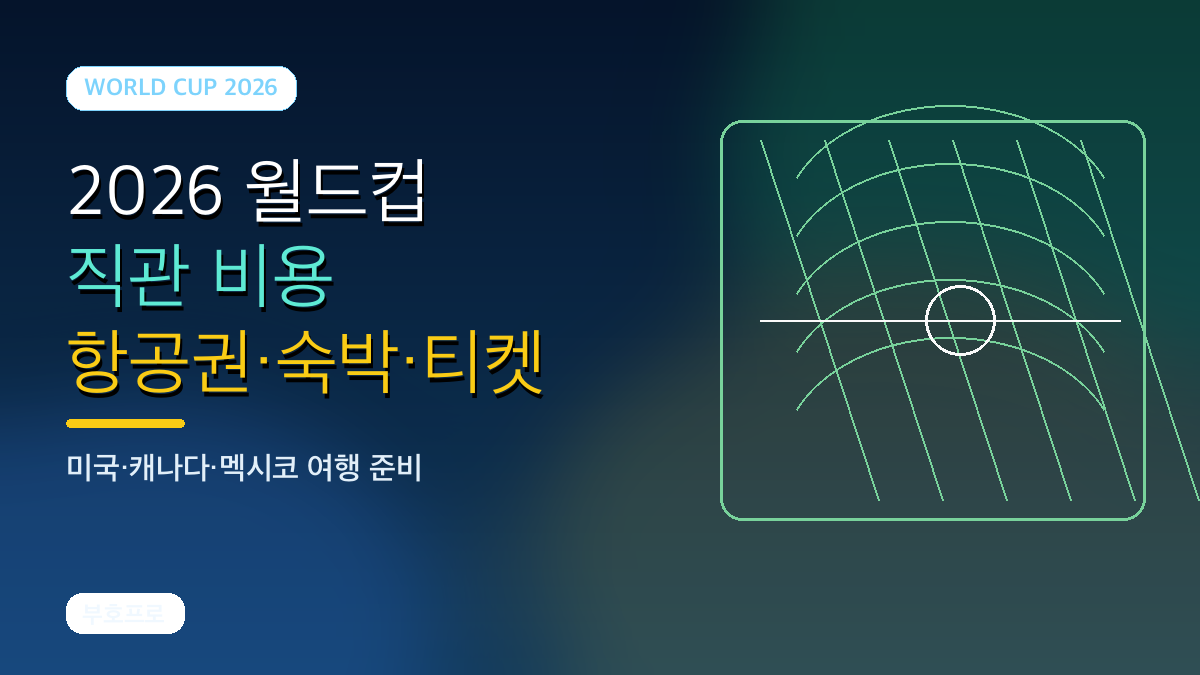 2026 월드컵 직관 비용 총정리: 항공권·숙박·티켓·환율까지