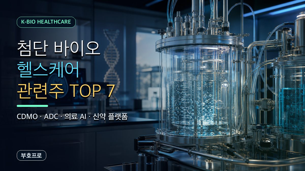 첨단 바이오 헬스케어 관련주 한국 미래 산업 주식 TOP 7