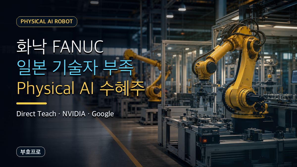 화낙 FANUC 주식 분석 일본 기술자 부족과 Physical AI 로봇 수혜