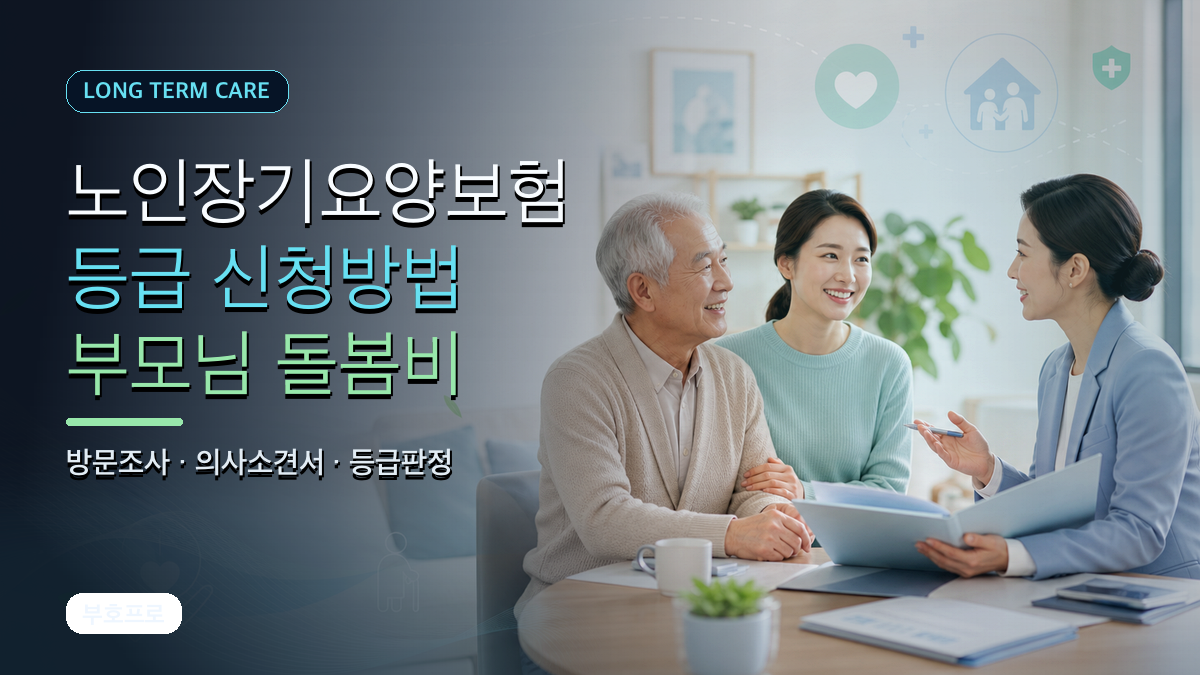 노인장기요양보험 등급 신청방법: 부모님 돌봄비 줄이는 제도