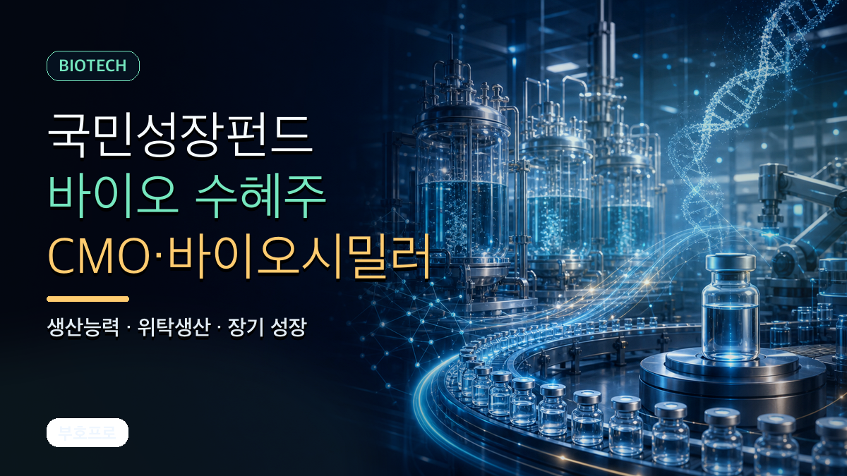 국민성장펀드 바이오 수혜주 CMO 바이오시밀러 백신