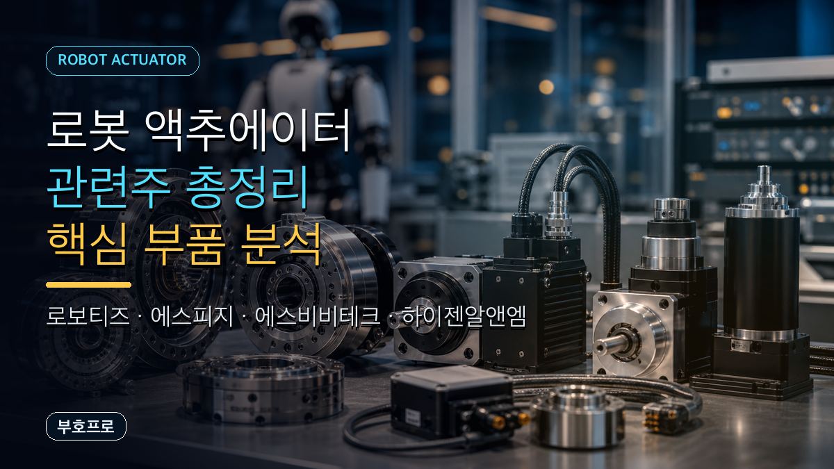 로봇 액추에이터 관련주 감속기 정밀모터 피지컬 AI 핵심 부품