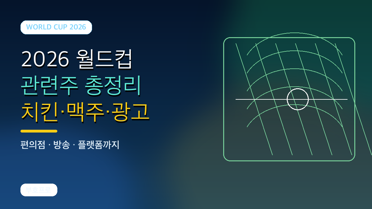 2026 월드컵 관련주 총정리: 치킨·맥주·편의점·광고·방송 수혜주
