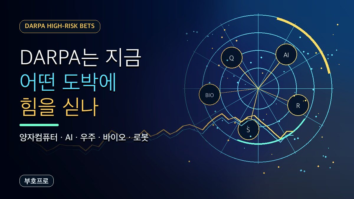 DARPA 투자 분야 양자컴퓨터 AI 우주 바이오 고위험 기술 도박 분석