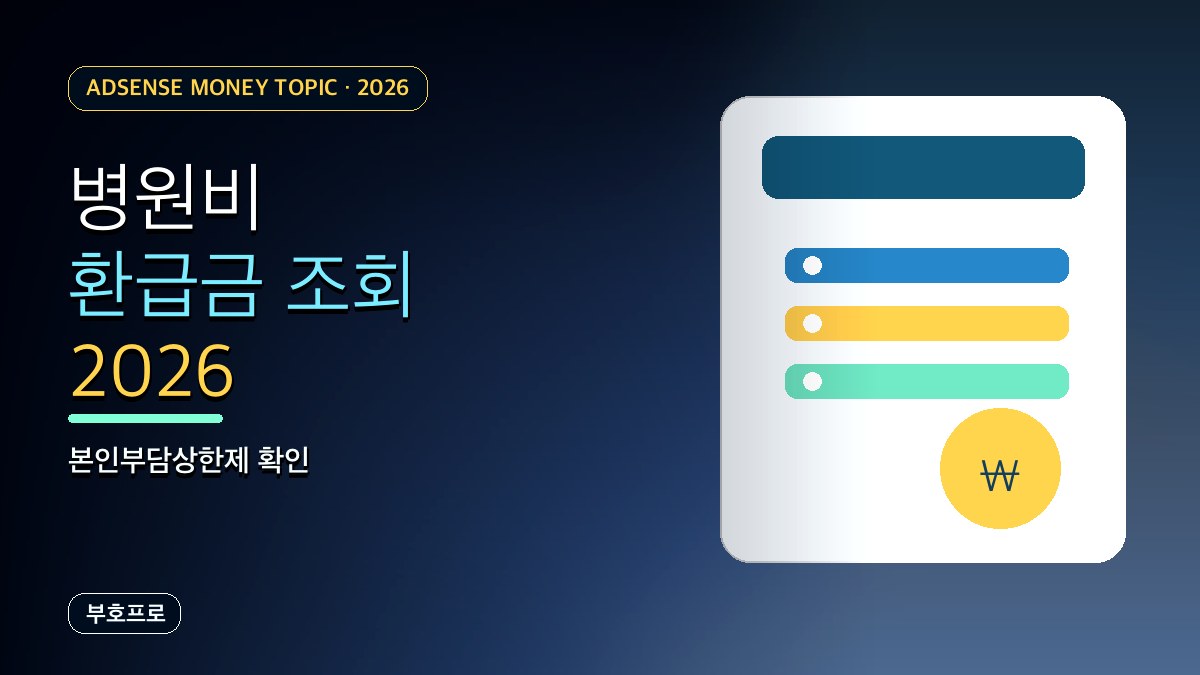 본인부담상한제 환급금 조회 방법: 병원비 돌려받는 법 2026
